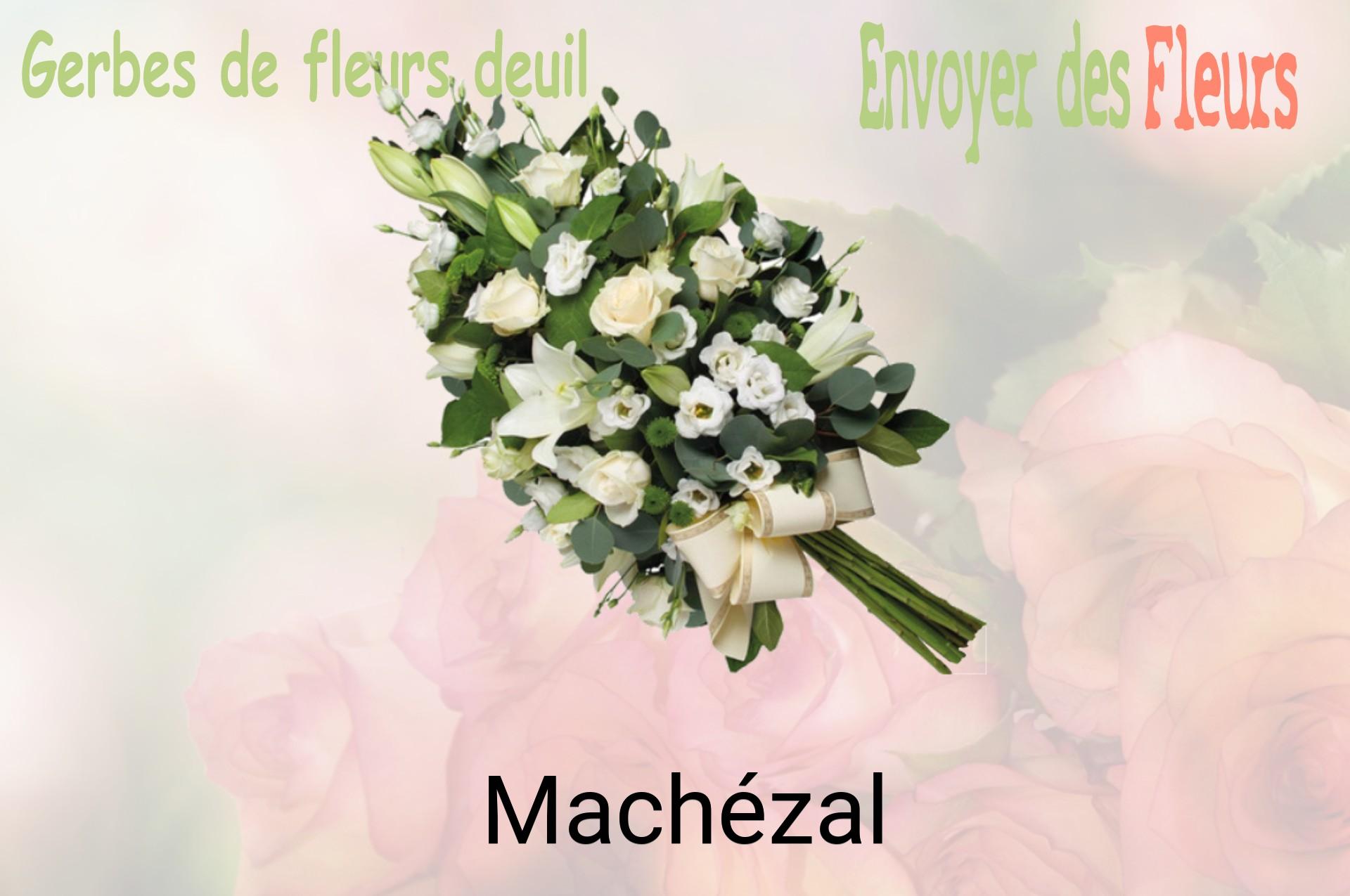 Gerbe de fleurs de deuil livrée à Machézal